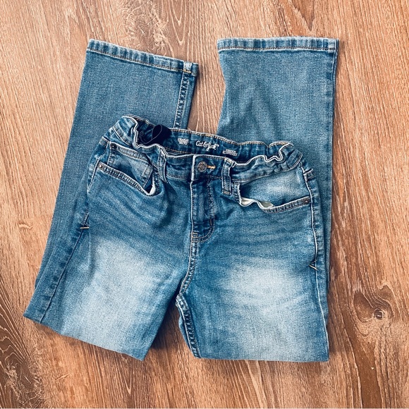 Cat & Jack Other - Cat & Jack Kids' Dark Blue Denim Stretch Straight Leg Jeans 12 Adjustable Waist